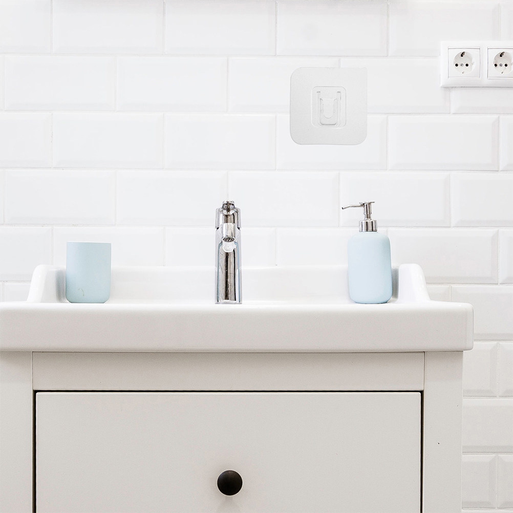 20Sets Clear Wall Hooks High V - Home Bathroom Organizer review and price